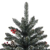 Sztuczna choinka ze stojakiem, zielona, 240 cm, PVC