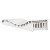 vidaXL Leżaki, 2 szt., białe, 205x60x31,5 cm, lite drewno sosnowe