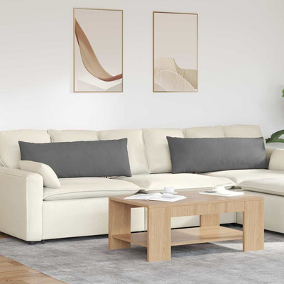 Poduszki na sofę 2 pcs Ciemnoszary 120 x 40 cm tkanina
