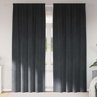 Zasłony zaciemniające 2 pcs Jasnoszary 140 x 245 cm Aksamit