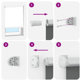 Roleta przeciwsłoneczna 100 x 230 cm biała