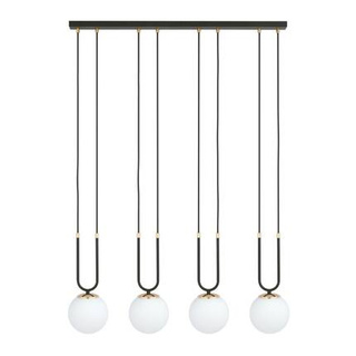 Lampa wisząca GLAM 4 BLACK/OPAL
