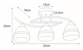 Lampa sufitowa K-JSL-6572/3 AB z serii COLAR KAJA
