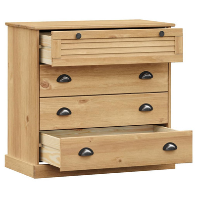vidaXL Komoda VIGO, 80x40x76 cm, lite drewno sosnowe