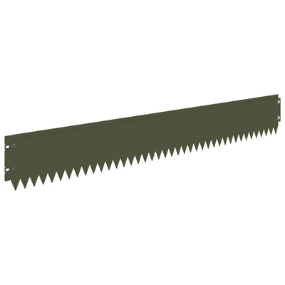 Krawężnik do trawnika 20 szt. 103 x 15 cm Stal Oliwkowy zielony