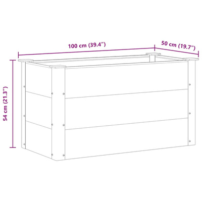 Podwyższona donica ogrodowa, WPC, 100x50x54 cm, szara