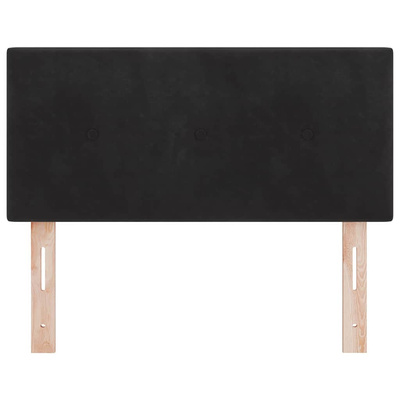Zagłówek Czarny 100 cm Aksamit