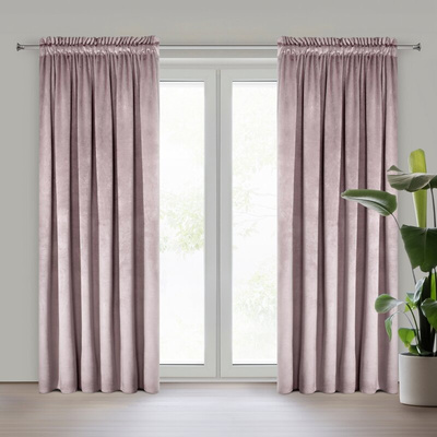 Zasłona Rosa pudrowy róż 140x270