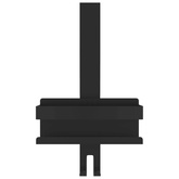 Wiszący organizer prysznicowy, czarny mat, stal nierdzewna 304