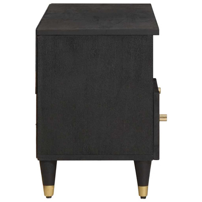 Szafka pod telewizor Czarny 100 x 33 x 46 cm Drewno z mango