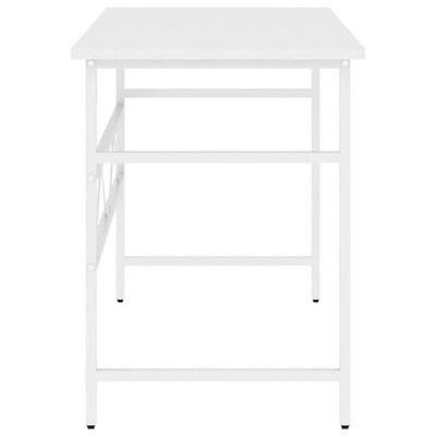 vidaXL Biurko komputerowe, białe, 105x55x72 cm, MDF i metal