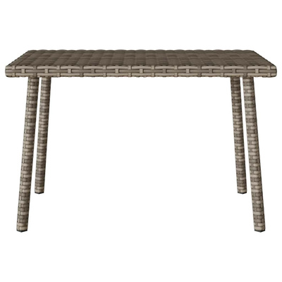Stolik kawowy ogrodowy prostokątny szary 60x40x37 cm polirattan