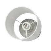 Lampka nocna Iner szara ceramiczna z abażurem Candellux