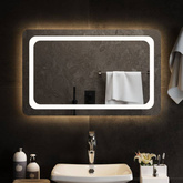 vidaXL Lustro łazienkowe z LED, 80x50 cm model standard