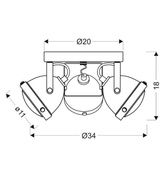 Lampa sufitowa Candellux 98-71095 plafon GU10 rdza