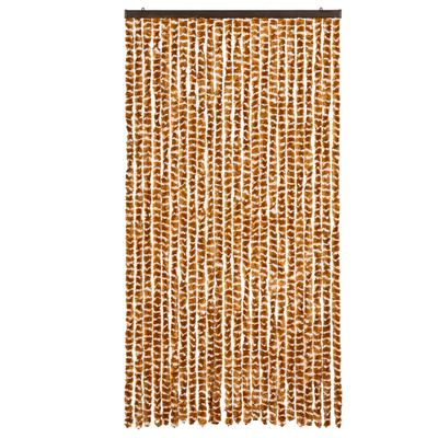 Zasłona przeciwko owadom, ochra i biel, 100x230 cm, szenil