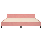 vidaXL Rama łóżka z zagłówkiem, różowa, 180x200 cm, aksamitna model standard