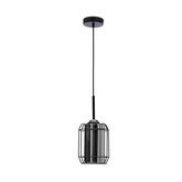 Jonera lampa wisząca czarny 1X40 E27 klosz dymiony 31-08428