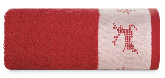 RĘCZNIK ŚWIATECZNY NOEL02 70 X 140 CM CZERWONY