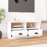 vidaXL Szafka pod TV, biała na wysoki połysk, 93x35,5x45 cm