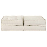 Modularna jednostka sofy 2 pcs kremowy 140 x 70 x 36 cm tkanina