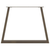 Nogi do stołu jadalnego w kształcie litery V 2 szt. Naturalna stal 90x(72-73,3) cm Stal