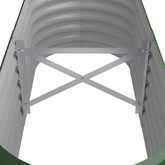 Podwyższona donica, stal ocynkowana, 114x40x36 cm