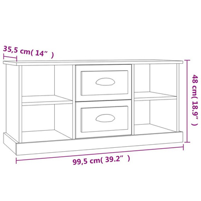 vidaXL Szafka pod TV, szarość betonu, 99,5x35,5x48 cm
