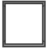 Stojak na drewno, matowy czarny, 80x28x86 cm, stalowy