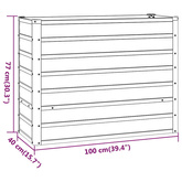 Podwyższona donica, rdzawa, 100x40x77 cm, stal kortenowska