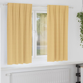 Firany blackout z kółkami 2 pcs Beżowy 175 x 140 cm Poliester