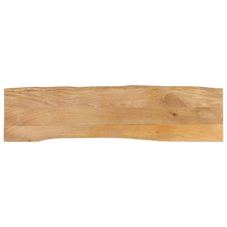 Blat stołu, 160x40x3,8 cm, naturalna krawędź, lite drewno mango