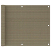 Parawan balkonowy, kolor taupe, 75x500 cm, HDPE