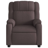vidaXL Rozkładany fotel masujący, ciemnobrązowy, obity tkaniną