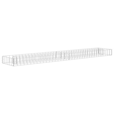 vidaXL Podwyższona donica gabionowa, galwanizowana stal, 180x30x10 cm
