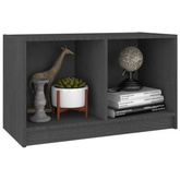 vidaXL Szafka pod TV, szara, 70x33x42 cm, drewno sosnowe