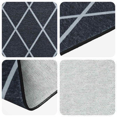 Chodnik dywanowy ORIZ 1150 gsm Czarny wzór siatkowy