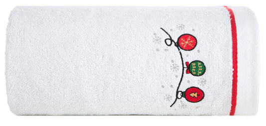 RĘCZNIK ŚWIATECZNY GERDA2 50 X 90 CM BIAŁY