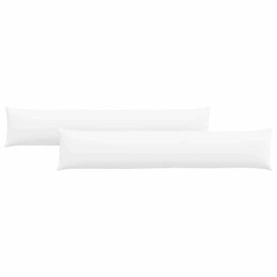Poduszki na sofę 2 pcs Biały 200 x 40 cm tkanina