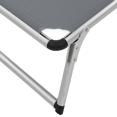 vidaXL Składane leżaki z daszkiem, 2 szt., aluminium i textilene wariant 5