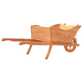 vidaXL Donica w kształcie taczki, 128x45,5x43 cm, lite drewno jodłowe