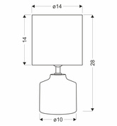 Lampka stołowa MINOS ceramiczna podstawa i biały abażur 1x40W E14 lampa do sypialni na komodę