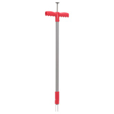 vidaXL Urządzenie do wyrywania chwastów, czerwono-szare, 93,5 cm, stal