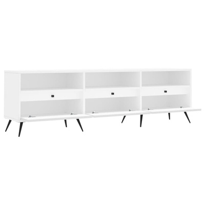 vidaXL Szafka pod TV, biała, 150x30x44,5 cm, materiał drewnopochodny wariant 4