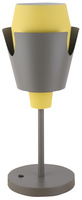 Lampka nocna Falun czarno-żółta metalowa nowoczesna E27