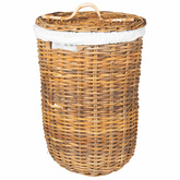 Kosz na pranie z pokrywą 2 pcs Naturalny Brąz Rattan Kubu