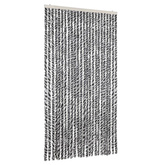 Zasłona przeciwko owadom, szaro-czarno-biała, 100x230, szenil