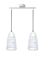 Lampa sufitowa wisząca 2xE27 biała SABRIN 32-54869