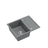 MORGAN 116 GraniteQ zlewozmywak silver stone z syfonem Push To Open stal szlachetna 1-komorowy z/o + zaczepy 4 szt