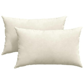Poduszki na sofę 2 pcs Kremowy 50 x 30 cm Tkanina sztruksowa